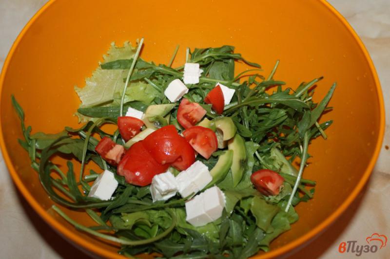 Фото приготовление рецепта: Микс салат с креветками шаг №6