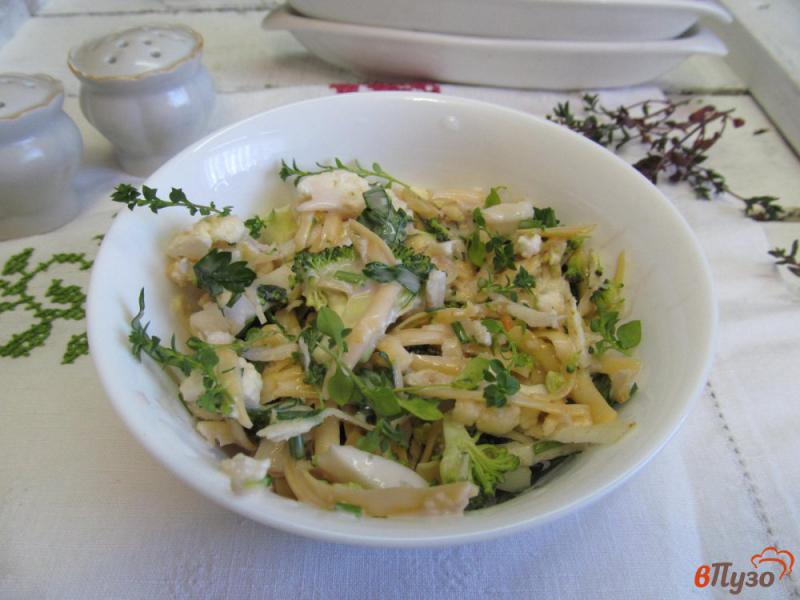 Фото приготовление рецепта: Салат из цветной капусты с брокколи шаг №8