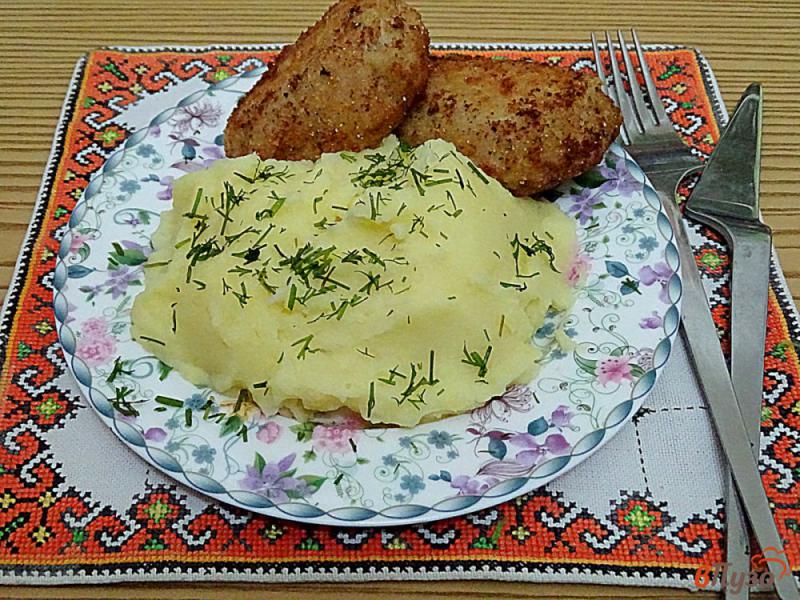 Фото приготовление рецепта: Картофельное пюре со сливками и моцареллой шаг №9