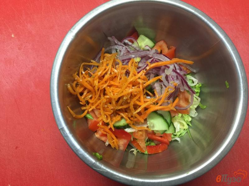 Фото приготовление рецепта: Овощной салат с морковью по - корейски шаг №6