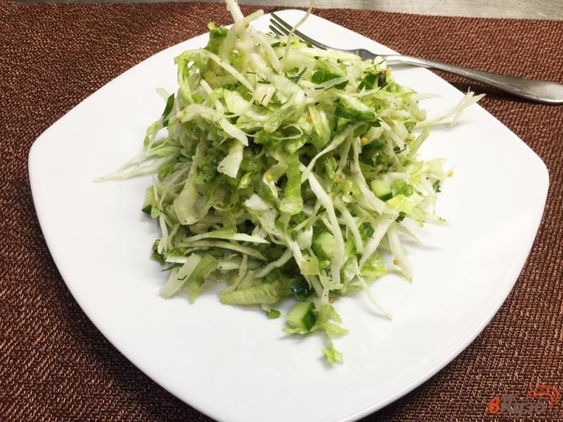Фото приготовление рецепта: Салат из белокочанной капусты и зелени шаг №5