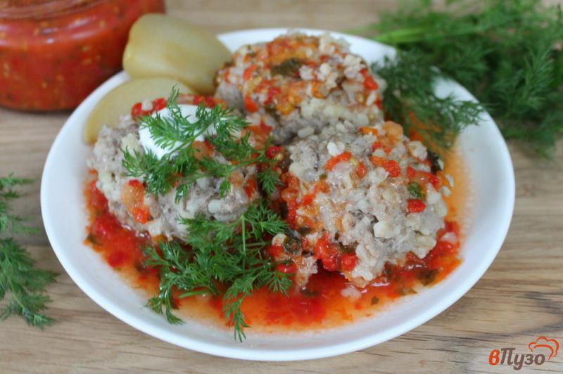 Фото приготовление рецепта: Тефтели из телятины с булгуром и томатным соусом. шаг №5