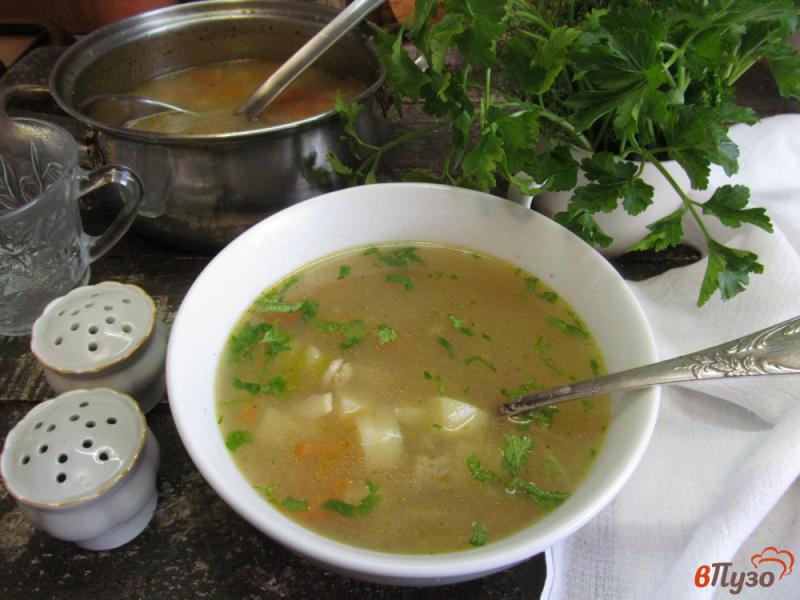Фото приготовление рецепта: Суп из сельдерея с овсянкой шаг №6