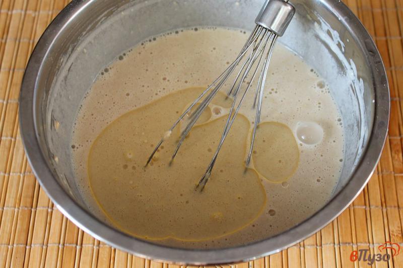 Фото приготовление рецепта: Цельнозерновые блины на молоке шаг №5