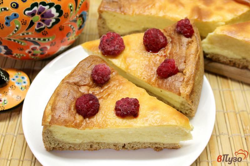 Фото приготовление рецепта: Пирог с творожным суфле шаг №9