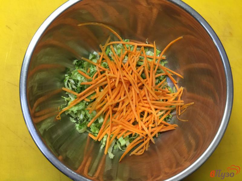 Фото приготовление рецепта: Салат из перца, моркови и вяленых томатов шаг №2