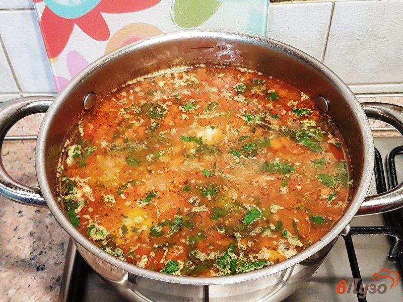 Фото приготовление рецепта: Овощной суп со свиными ребрышками шаг №8