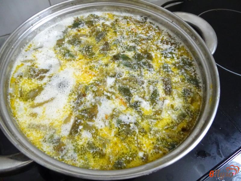 Фото приготовление рецепта: Суп из замороженого щавеля и сметаны шаг №7