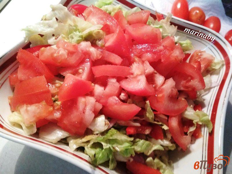 Фото приготовление рецепта: Овощной салат с заправкой шаг №7