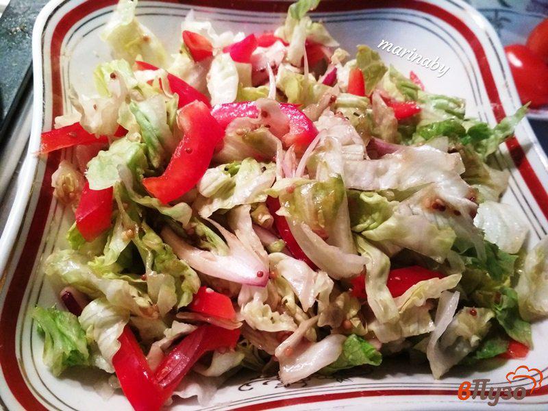 Фото приготовление рецепта: Овощной салат с заправкой шаг №6
