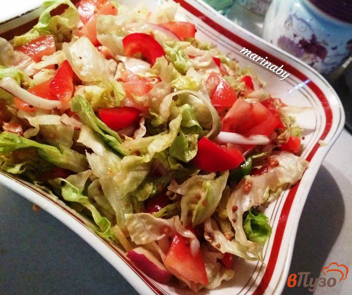 Фото приготовление рецепта: Овощной салат с заправкой шаг №8