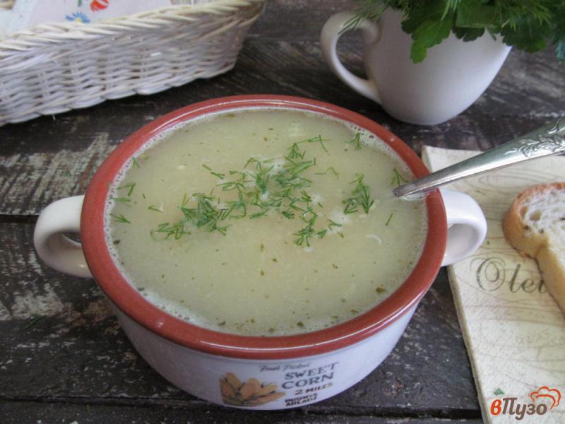 Фото приготовление рецепта: Овощной суп с кукурузной крупой и консервированным горошком шаг №7