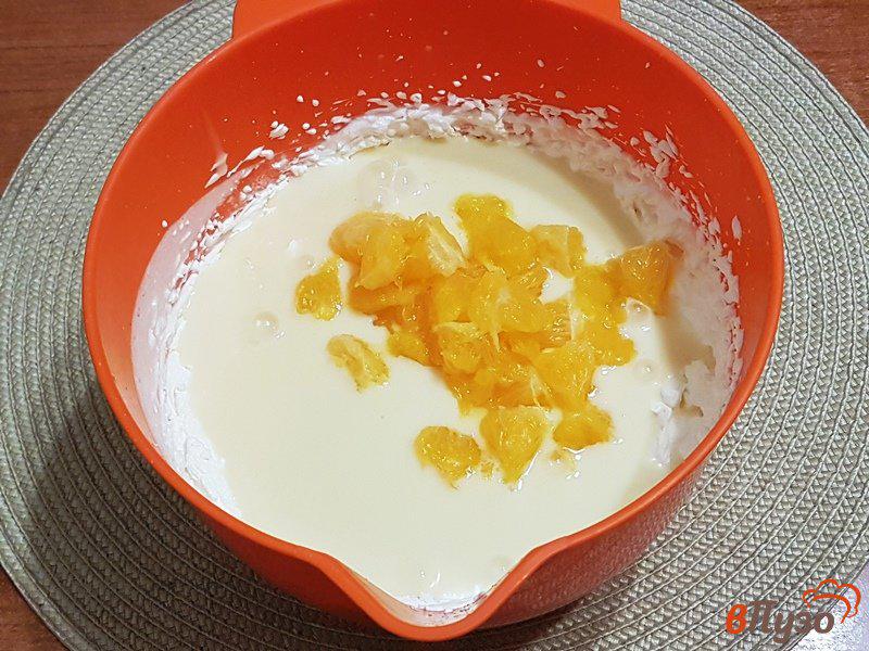 Фото приготовление рецепта: Апельсиновый торт-мороженое шаг №6