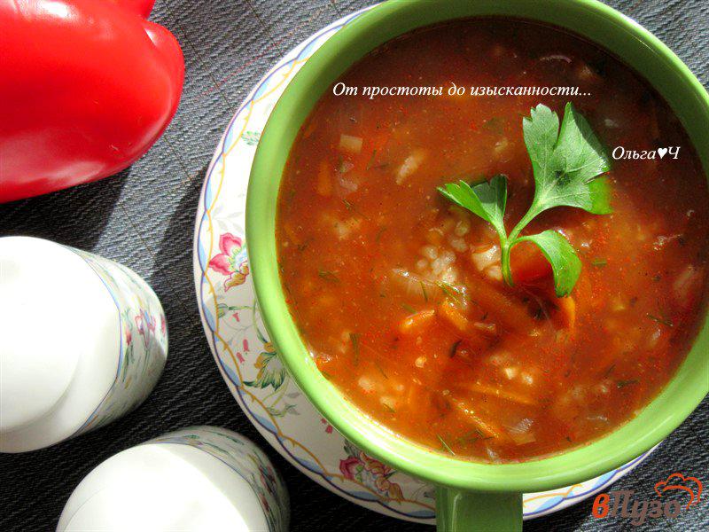 Фото приготовление рецепта: Постный суп Харчо шаг №8