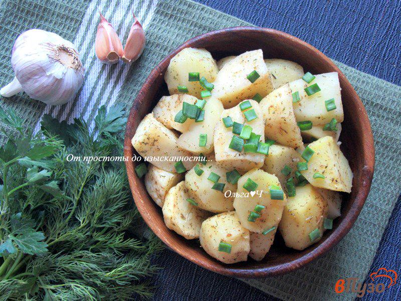 Фото приготовление рецепта: Пряный картофель в микроволновке (без масла) шаг №5