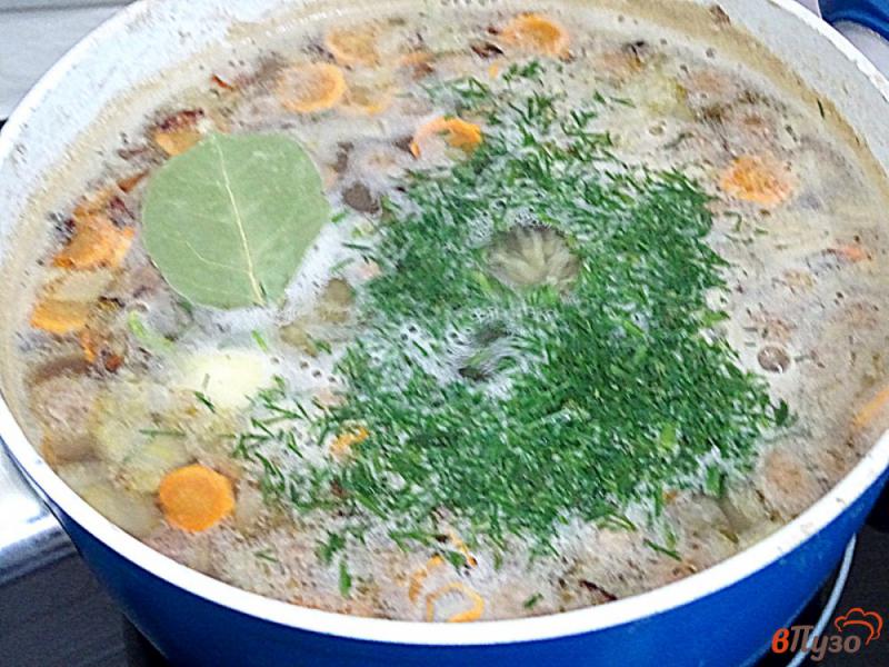 Фото приготовление рецепта: Суп из пшена и грибов шаг №6