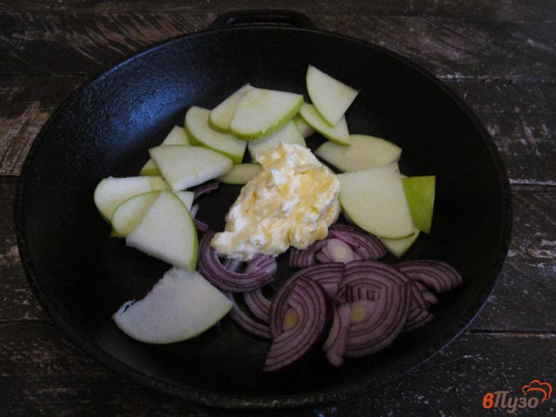 Фото приготовление рецепта: Тушеная красная капуста с яблоком и луком шаг №1