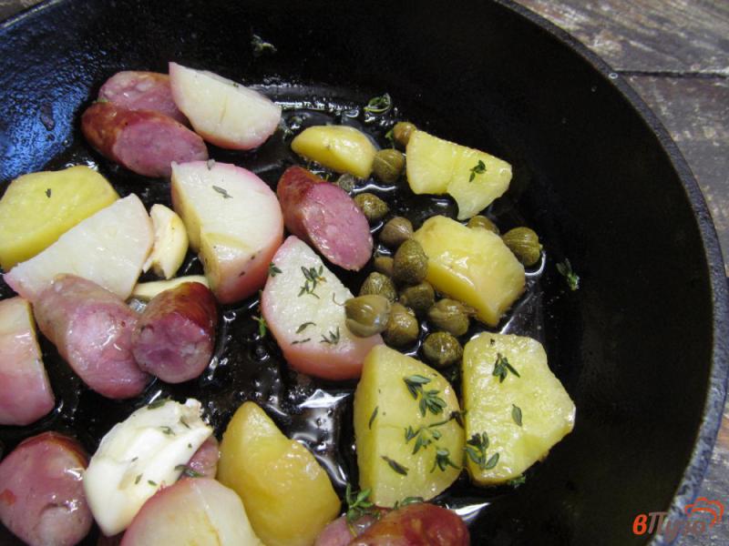 Фото приготовление рецепта: Картофельный теплый салат шаг №3