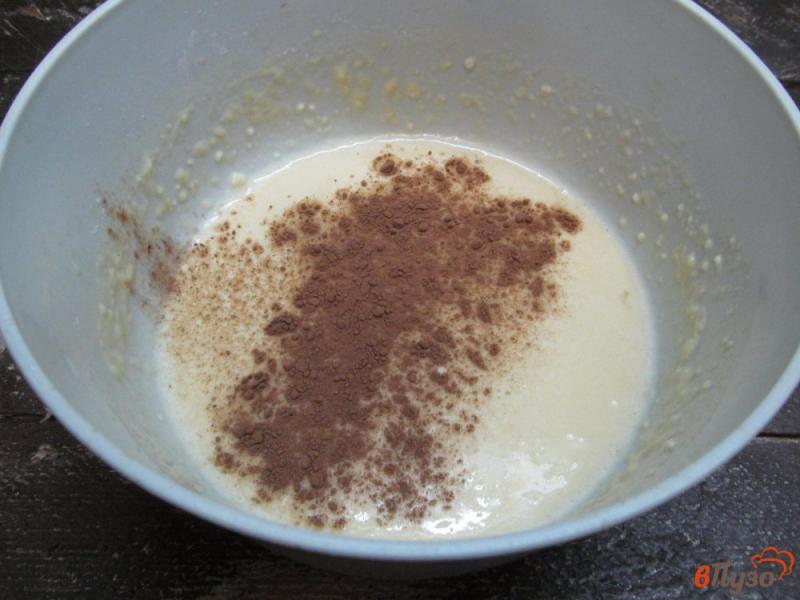 Фото приготовление рецепта: Пирог из блинов с творожной начинкой и шоколадным акцентом шаг №3