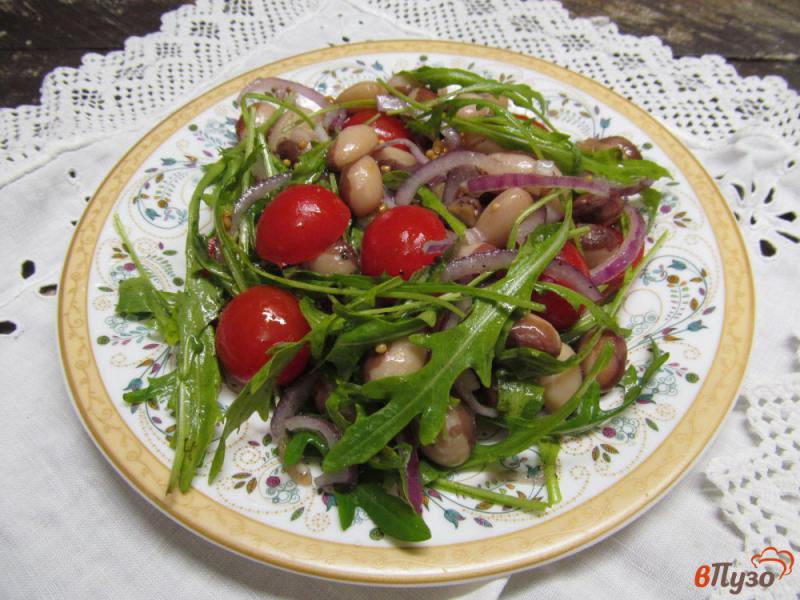 Фото приготовление рецепта: Салат из фасоли с помидором черри шаг №6