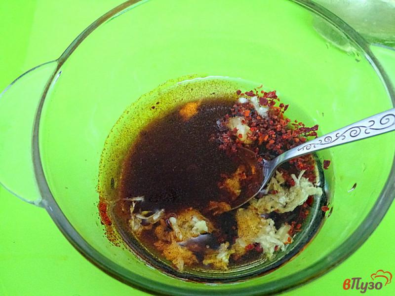 Фото приготовление рецепта: Шашлык из шампиньонов с соевым соусом шаг №4