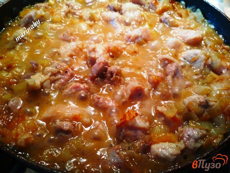 Фото приготовление рецепта: Картофельная бабка со свиной зажаркой шаг №5