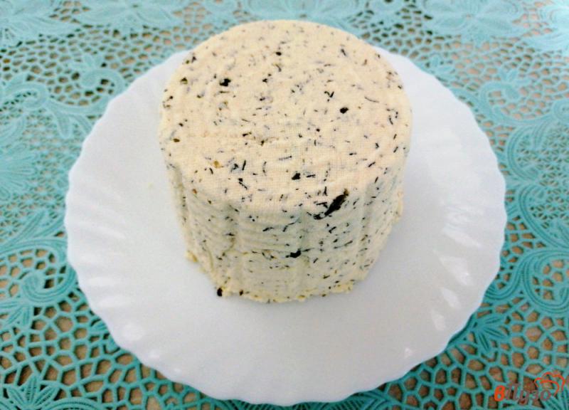 Фото приготовление рецепта: Творожный сыр с укропом и базиликом шаг №11