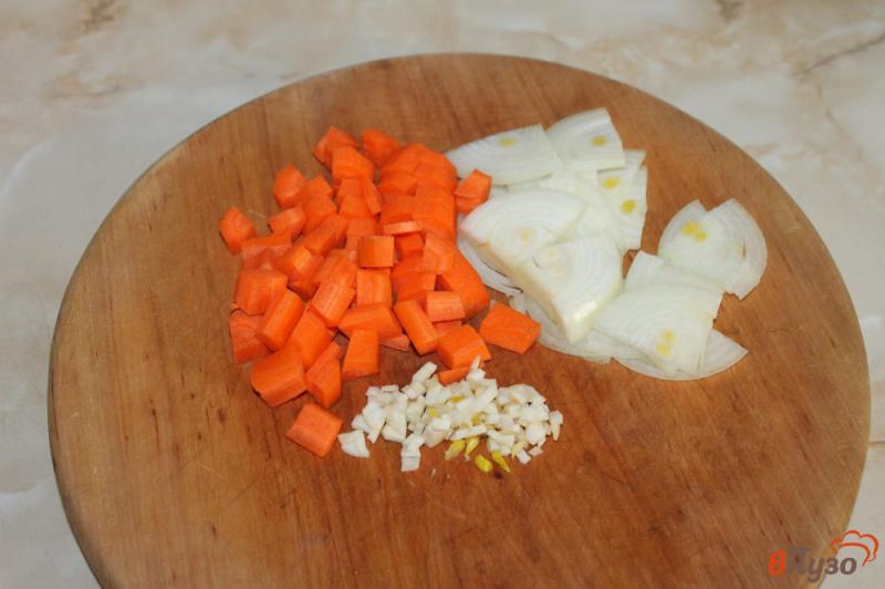 Фото приготовление рецепта: Овощное рагу с шампиньонами в томате шаг №1