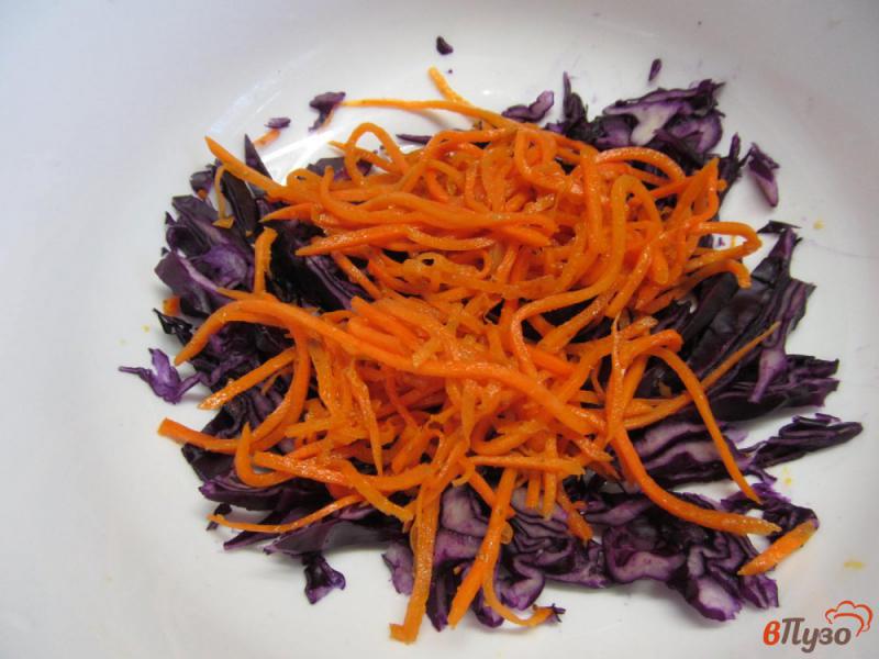 Фото приготовление рецепта: Салат из краснокочанной капусты с морковью по-корейски шаг №2