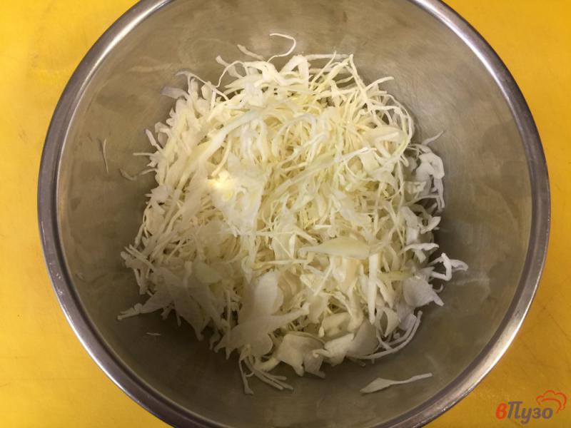 Фото приготовление рецепта: Салат из капусты с кукурузой и яблоком шаг №1
