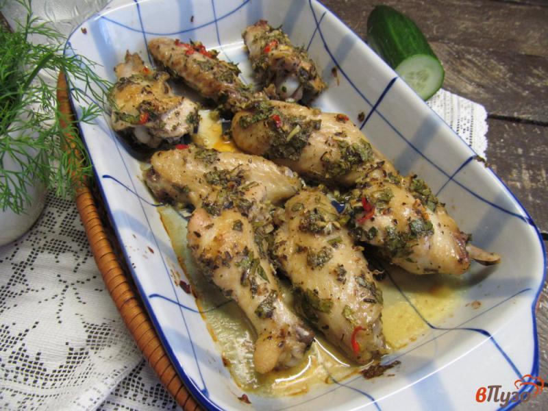 Фото приготовление рецепта: Куриные крылья в бразильском маринаде шаг №8