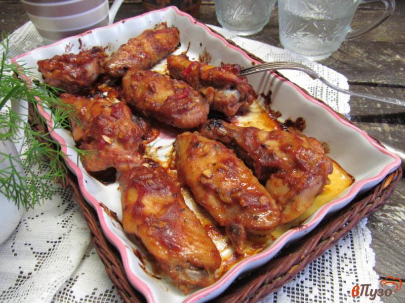 Фото приготовление рецепта: Запеченные куриные крылья под маринадом шаг №4