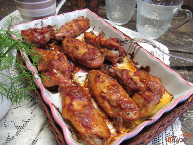 Фото приготовление рецепта: Запеченные куриные крылья под маринадом шаг №5