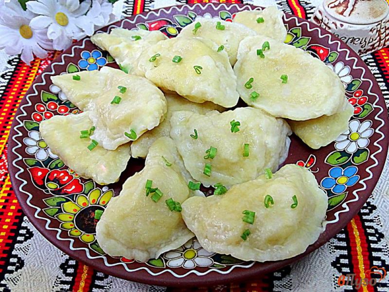 Фото приготовление рецепта: Вареники с картофелем из картофельного теста шаг №9