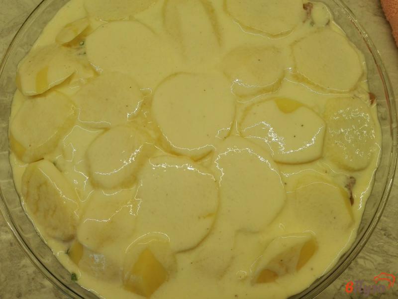 Фото приготовление рецепта: Картофельная запеканка с курицей шаг №12