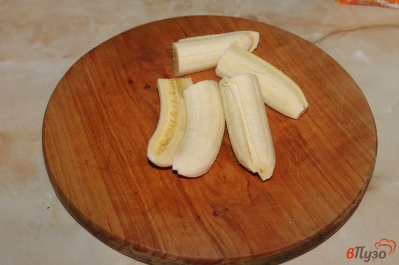 Фото приготовление рецепта: Блины с ореховой пастой и бананом шаг №2