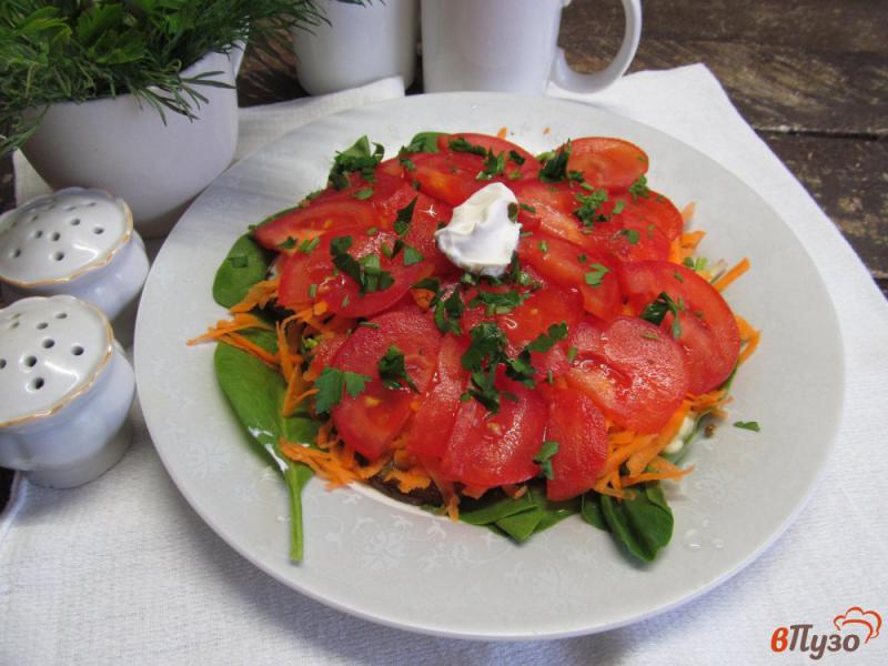 Фото приготовление рецепта: Салат из кабачка с помидором шаг №9