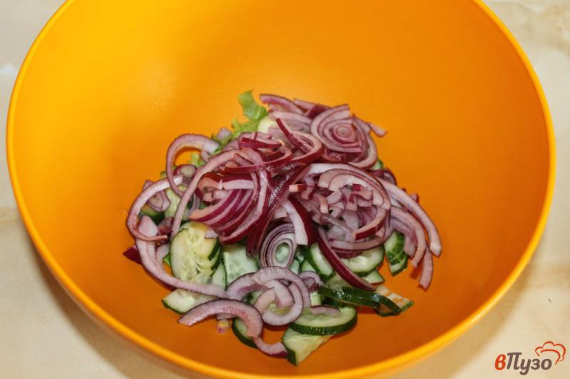 Фото приготовление рецепта: Овощной салат с укропом и зернистой горчицей шаг №3