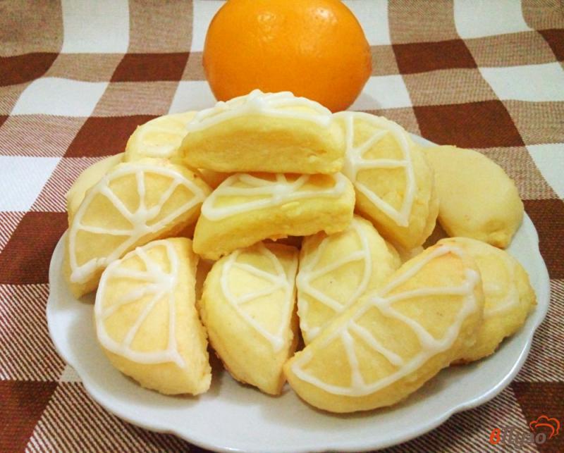 Фото приготовление рецепта: Печенье «Лимонные дольки» шаг №10