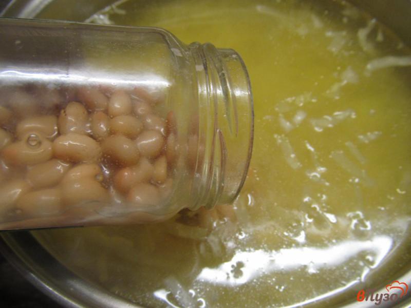 Фото приготовление рецепта: Борщ с тыквенным пюре и консервированной фасолью шаг №8
