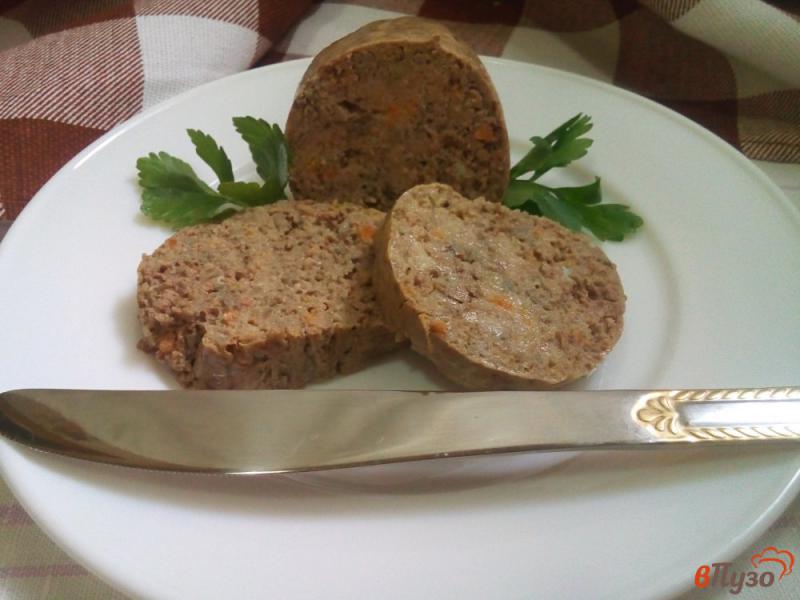 Фото приготовление рецепта: Печеночная колбаса с овощами шаг №7