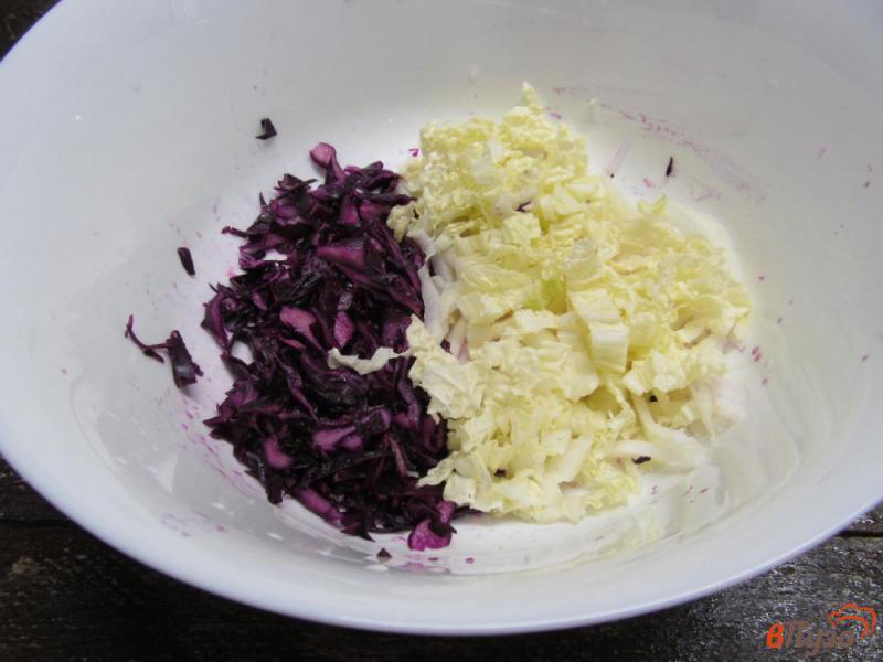 Фото приготовление рецепта: Салат из красной капусты с курицей и помидором шаг №1