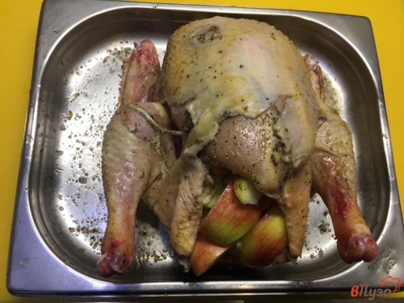 Фото приготовление рецепта: Курица запеченная с яблоками шаг №3