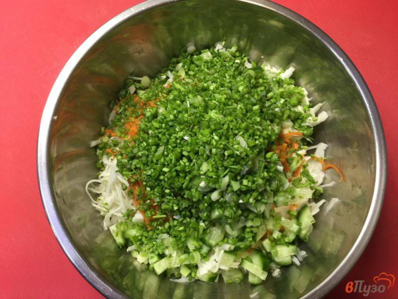 Фото приготовление рецепта: Салат из капусты с морковкой по - корейски шаг №4