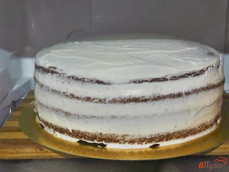 Фото приготовление рецепта: Шоколадный торт со сливками шаг №4
