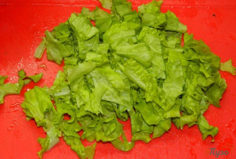 Фото приготовление рецепта: Зеленый салат со щавлем шаг №2