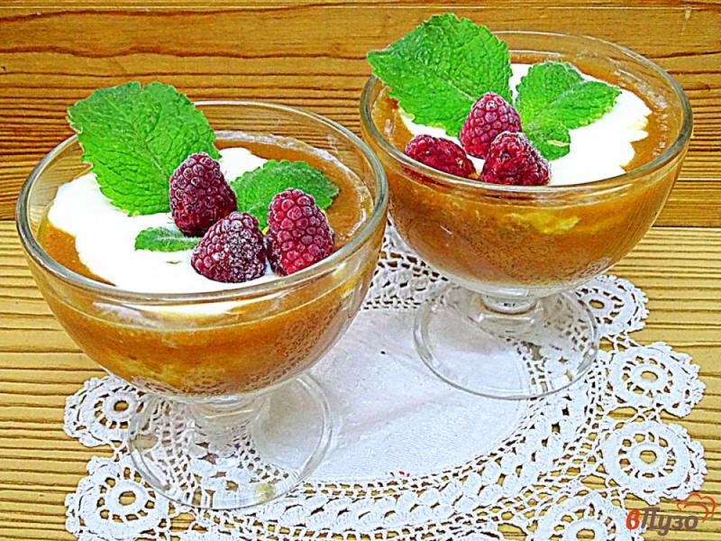 Фото приготовление рецепта: Творожно-персиковый десерт шаг №5