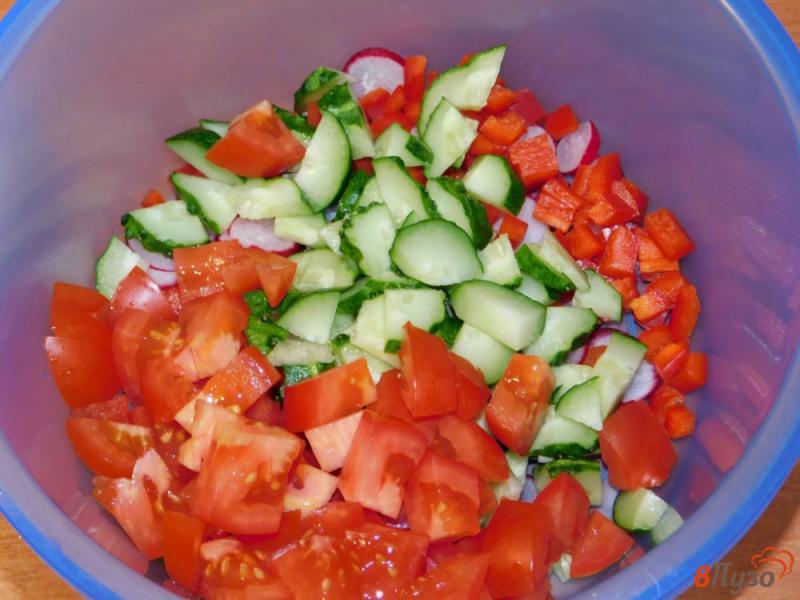 Фото приготовление рецепта: Овощной салат с щавелем шаг №2