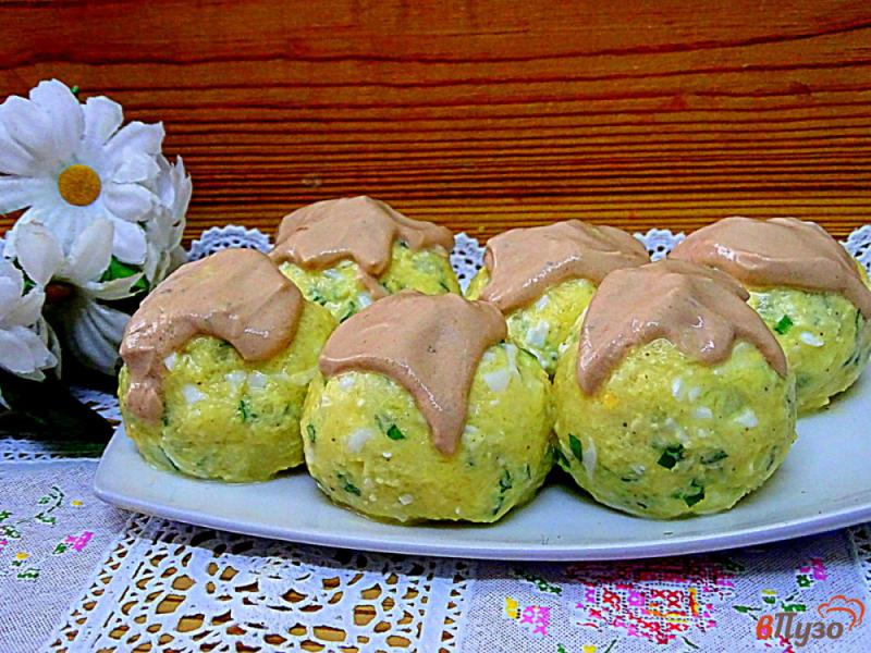 Фото приготовление рецепта: Картофельный салат под соусом шаг №6