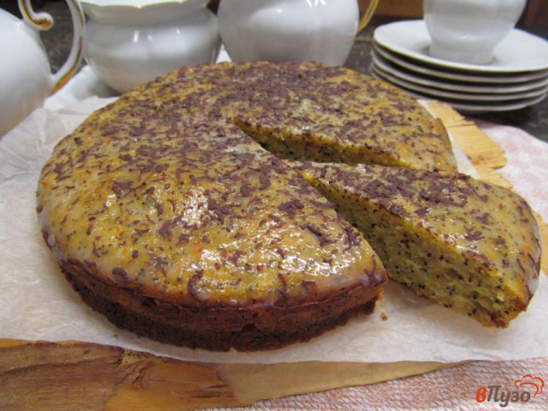 Фото приготовление рецепта: Пирог с творогом и маком шаг №11